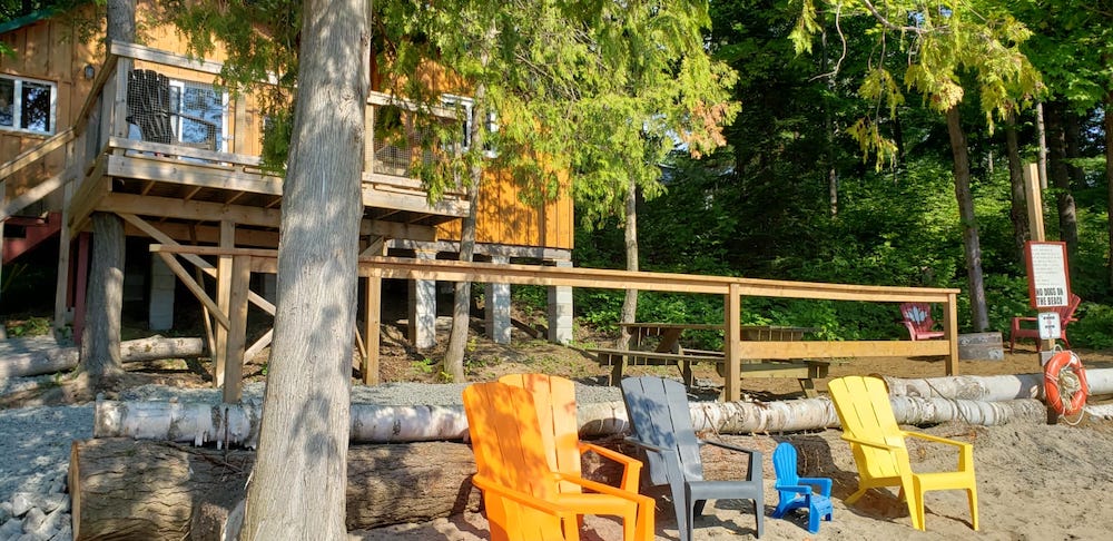 Cedars cottage from beach